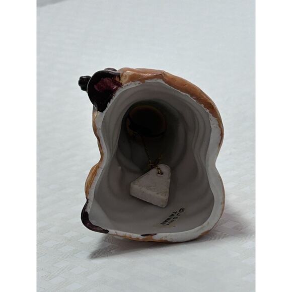 Vintage Happy Violin Hobo Clown Porcelain Figural Bell J.S.N.Y., Taiwan, 4.5” - Picture 7 of 10